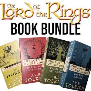 NEW J.R.R. Tolkien Book Bundle Set The Hobbit Lord of the Rings 4 Books